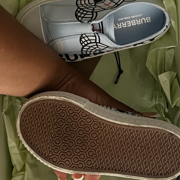 Blue Burberry Kids Sneakers - Picture 4 of 4